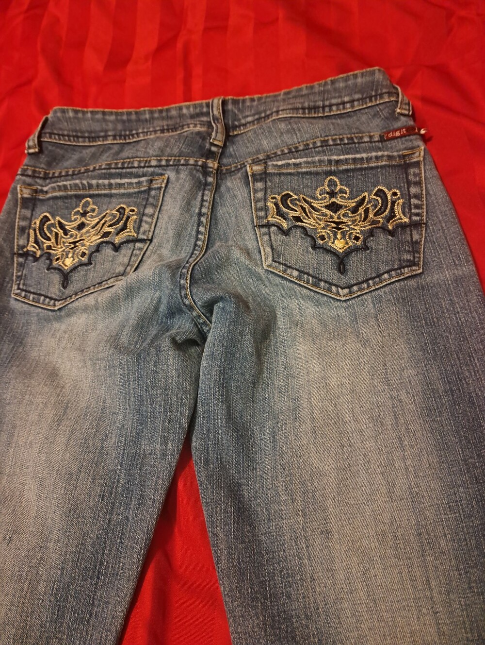 Women's Light Blue Boot CutJeans with Embroidered Back Pockets